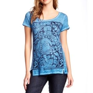 •LUCKY BRAND• Exploded Elephant Cotton Tee